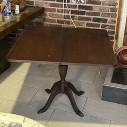 Vintage Folding  Game Pedestal Table With Claw Feet