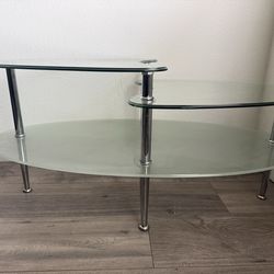 Glass coffee table