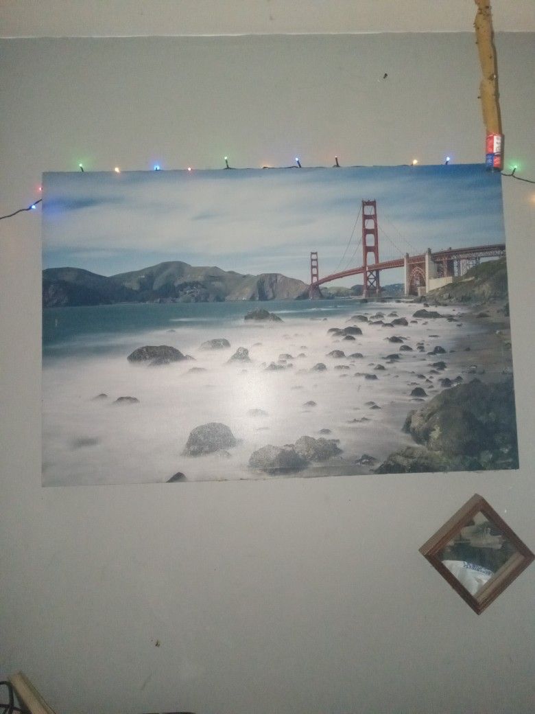 Painted Picture Of Golden Gate Bridge