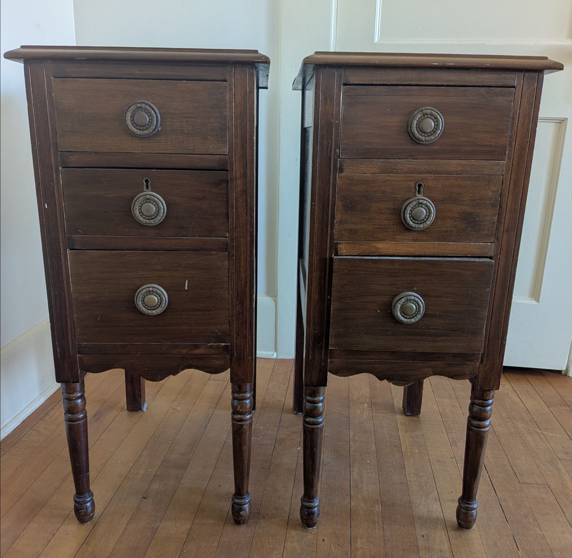 Antique Solid Wood Nightstands - $70 Each / $120 Pair
