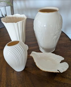 MINT Vintage Lenox Ivory Porcelain 4 pieces