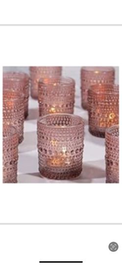 Mauve  Pebbled Candle Votives