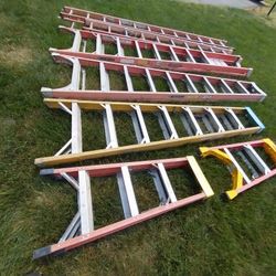 Fiberglass electrician electrical ladders