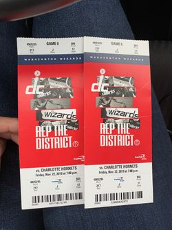 Washington Wizard tickets 11/22