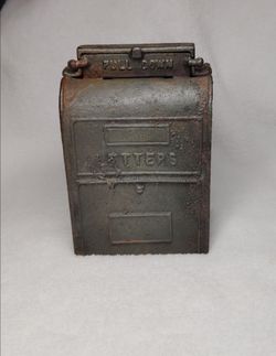 Vintage post office letters coin bank