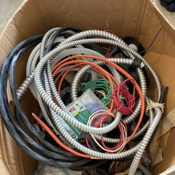 Assorted Box Of Electrical Materials 