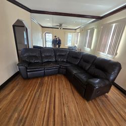 Free Used Leather 3 Piece Sectional Couch