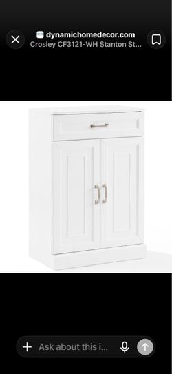 Crosley Stanton Storage Cabinet White
