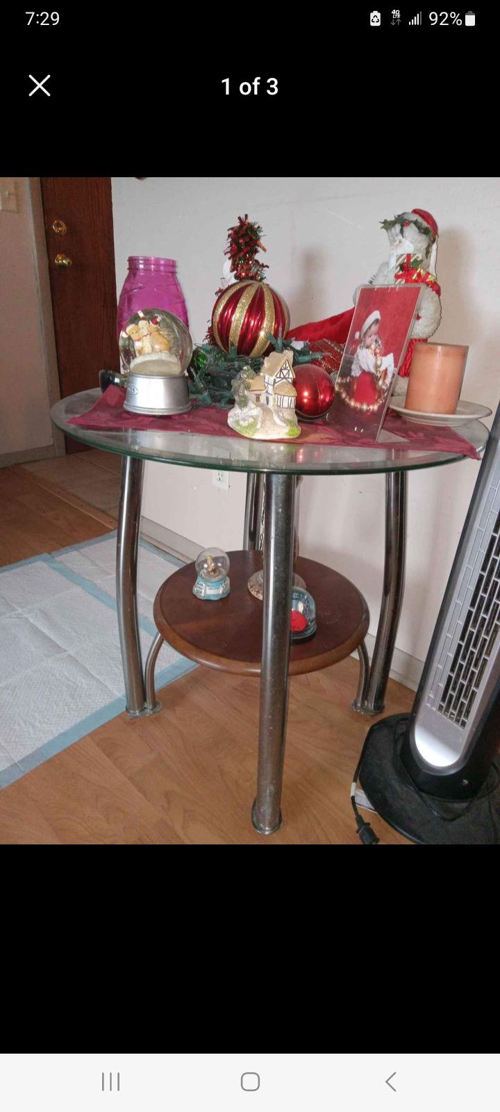 Glass End Table