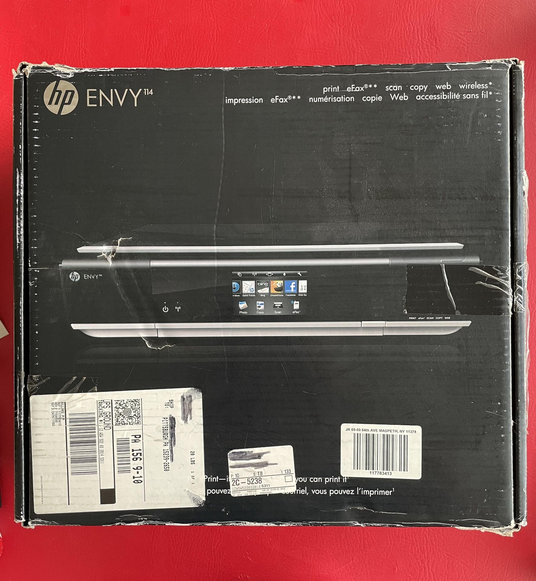110e HP Envy 114 ultra thin all in one wireless printer