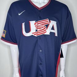 2026 WBC USA Men's Baseball Jersey Blue World Baseball Classic