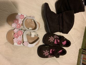 Size 8 Toddler girl shoes, sandals, boots