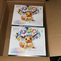 pokémon center prismatic etbs x2