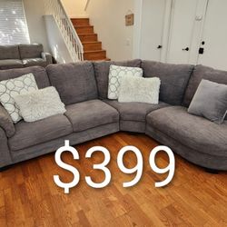 Like New Modern Dark Gray Sectional ****More On My Page 