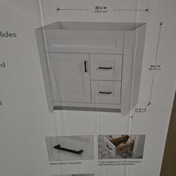 Ridge 30 in. W x 22 in. D x 34 in. H Bath Vanity Cabinet without Top (DELIVER OPTION)