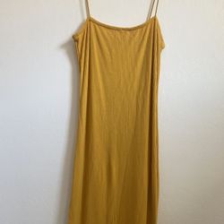 Fitted Yellow Dress