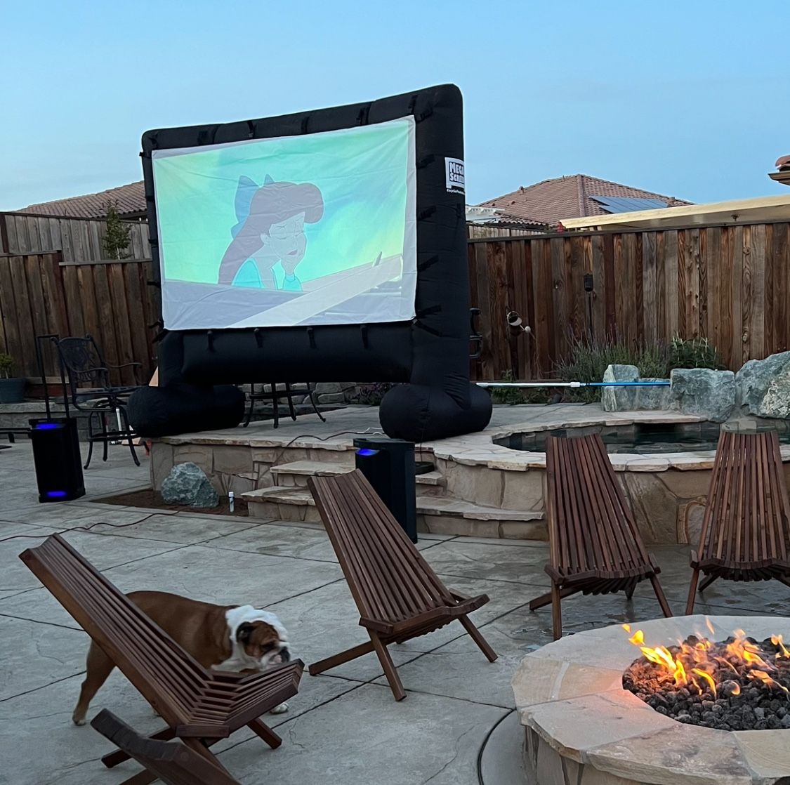 Outdoor Movie Night Setup