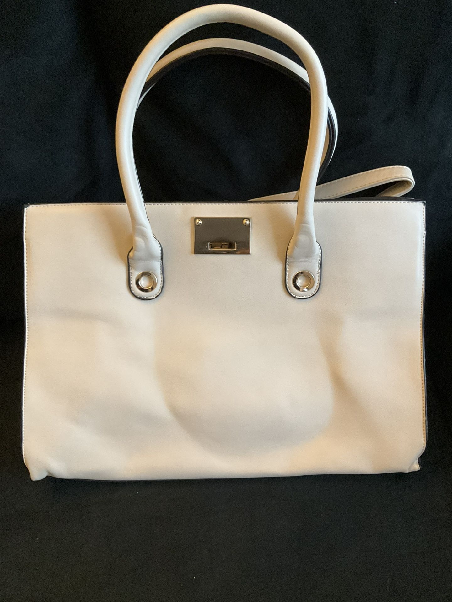 Cream Colored Purse Tote Bag