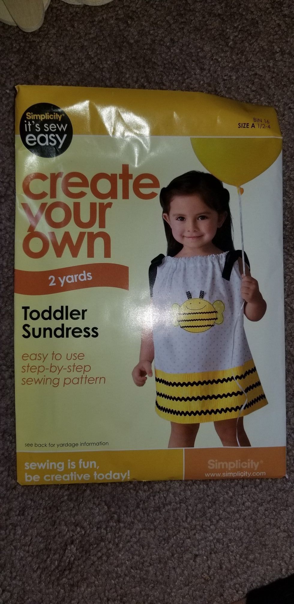 Create your own toddler Bee sundress