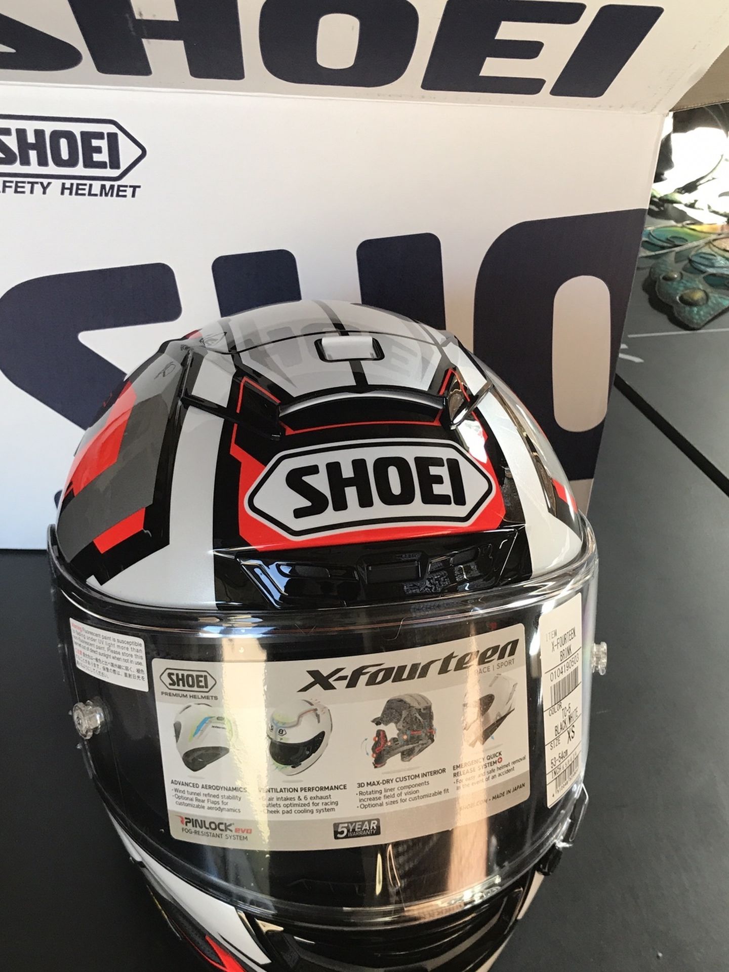 New Shoei Helmet Size XS