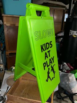 Slow down sign