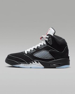 a pair of Air Jordan 5 Retro OG "Black Metallic Reimagined" sneakers Size 13