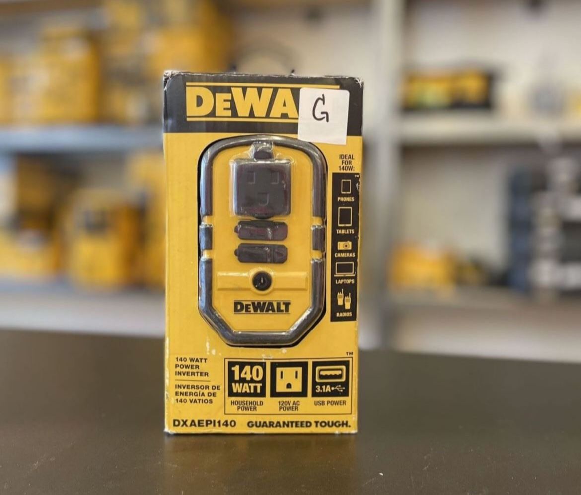 DEWALT 140-Watt Portable Car Power Inverter with Dual USB Ports……DXAEPI140