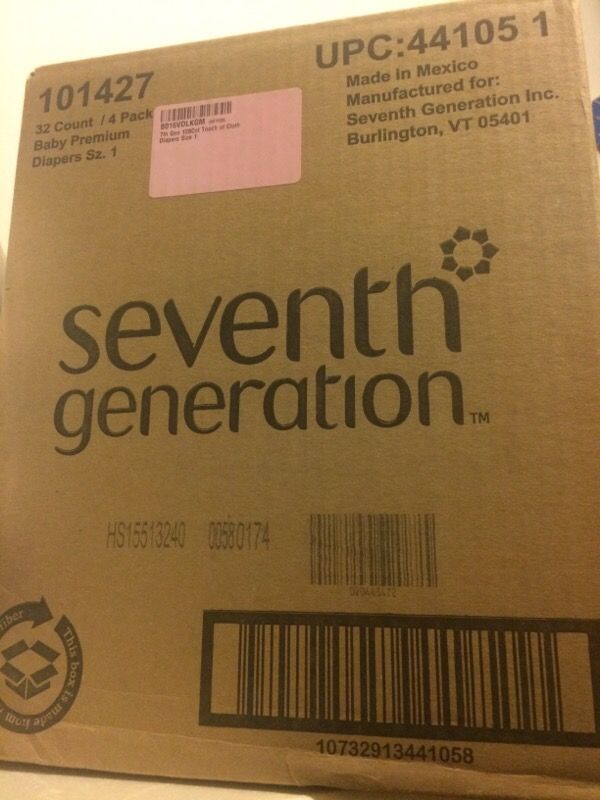 Size 1 seventh generation diapers