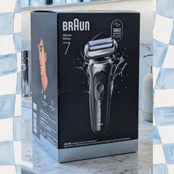 Braun Series 7 Electric Shaver for Men, Wet & Dry Foil Razor, Clean & Charge Center w Precision Trimmer Attachment. New, sealed in box.