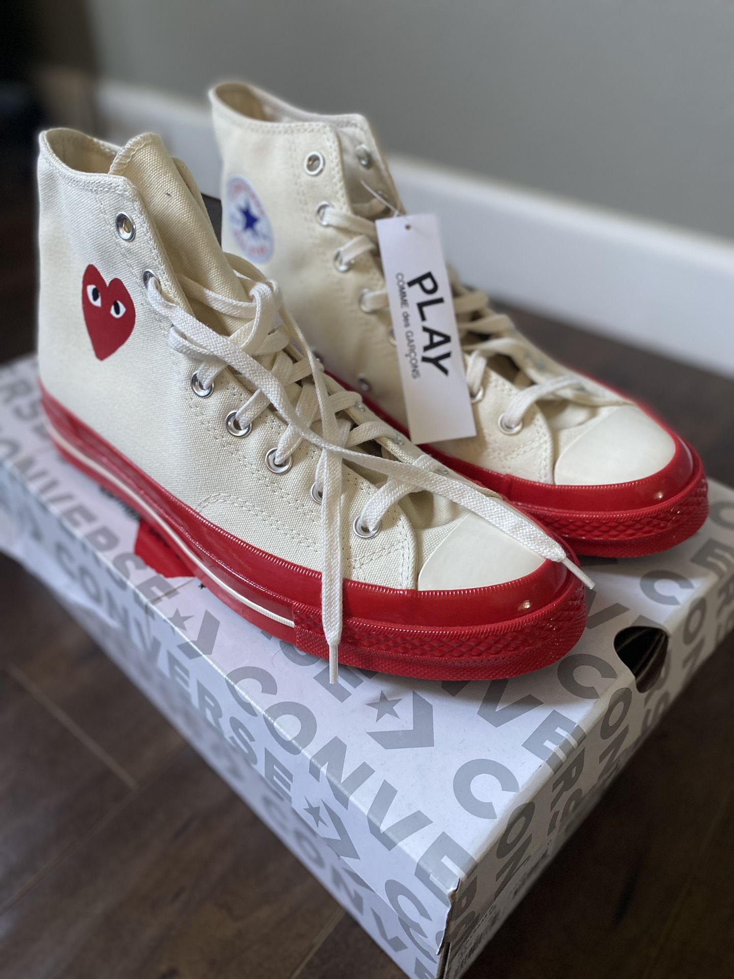 Converse Chuck Taylor Hidden Heart Red Sole High Top Sneaker