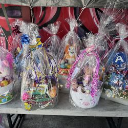 Easter baskets hello kitty spiderman bluey mickey mouse