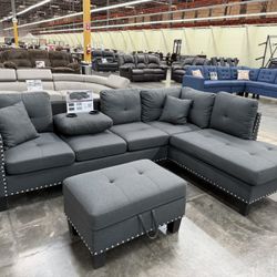Brand New Sectional Sofa With Ottoman 
