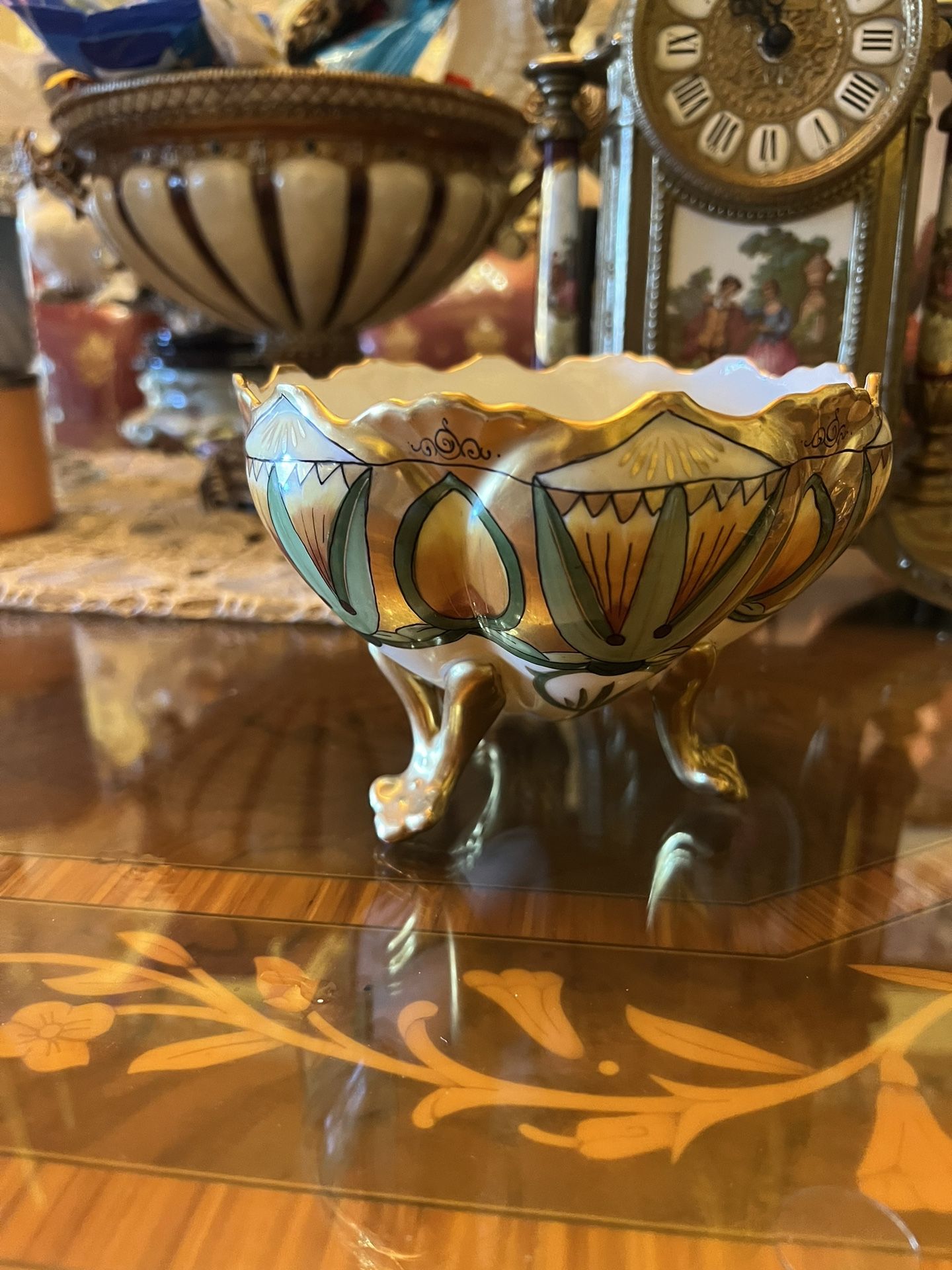 4.5X6 Antique Centerpiece bowl  Very Stunning! One Of The Kind 