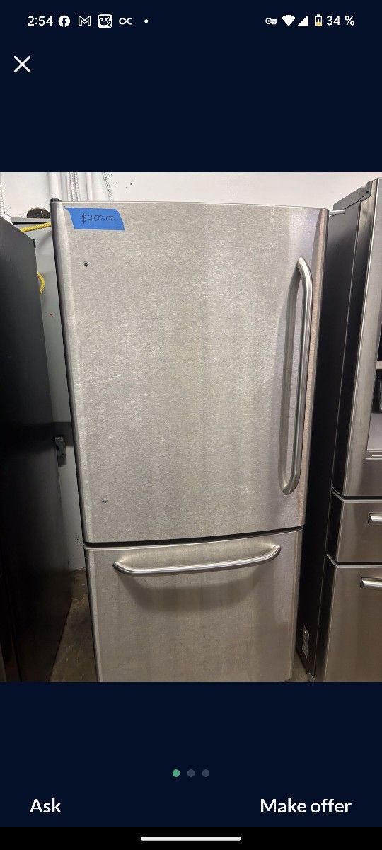 GE Bottom Freezer Refrigerator 