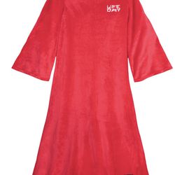 Disney Red Star War Galaxy Edge Life Day Fleece Sleeve Robe Chewbacca Blanket Poncho