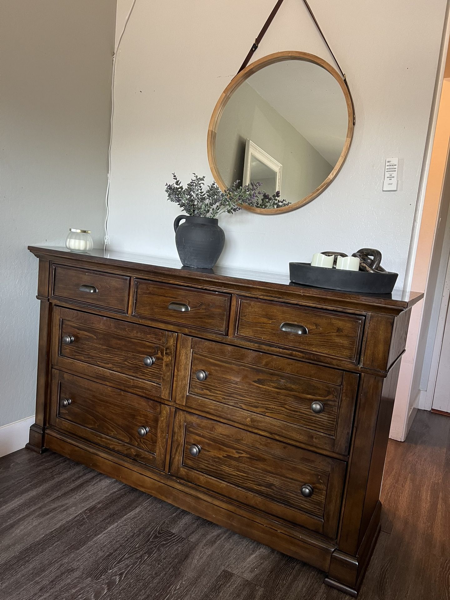 Walnut Color Tall Dresser Good Brand **Magnussen Home**