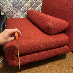 Red Lounge Fold-out Chair Sleeper