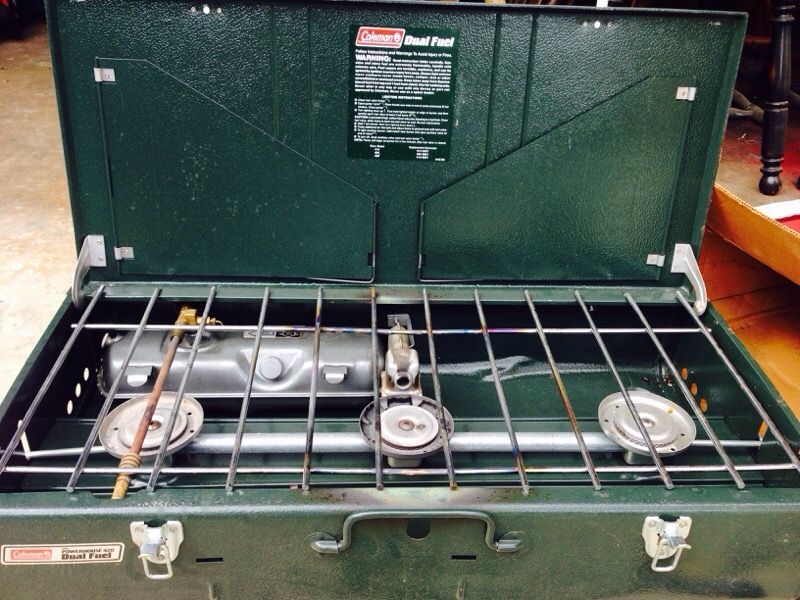 Rare!! Coleman 3-burner Powerhouse Dual Fuel Stove