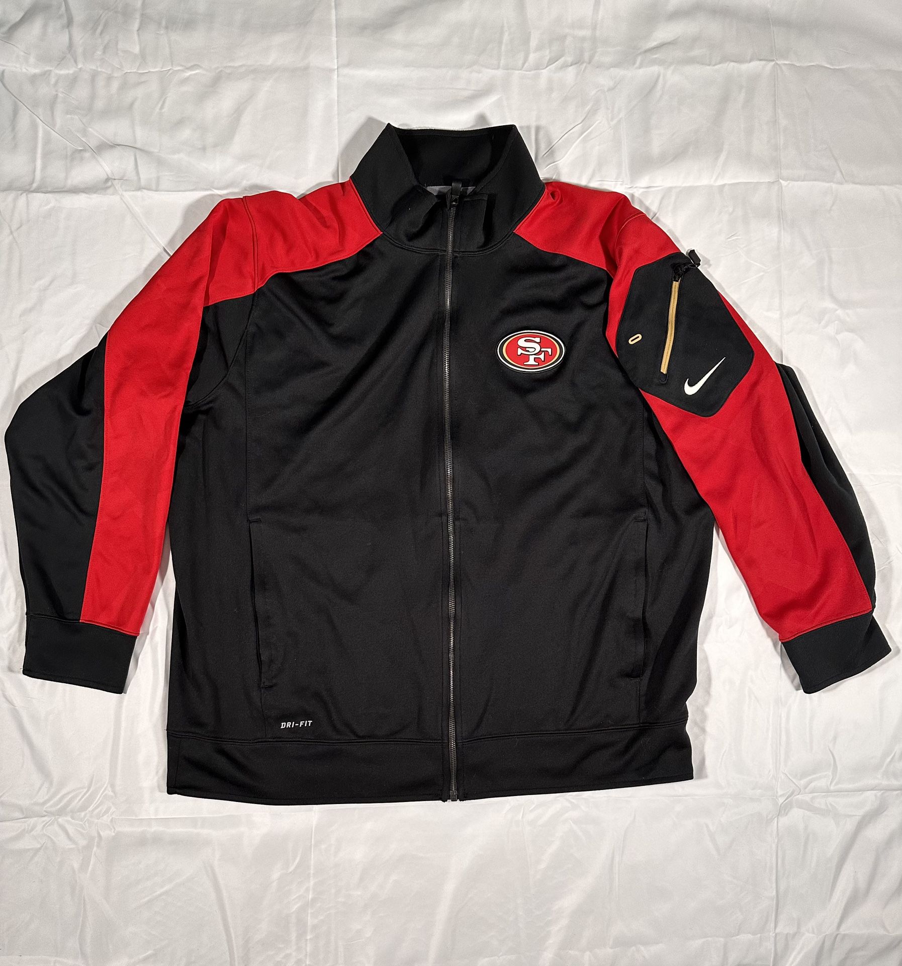 San Francisco 49ers Nike 3XL Black/Red Full Zip Dri-Fit Jacket