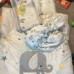 Elephant Crib Set 