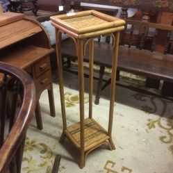 ratten cane plant stand