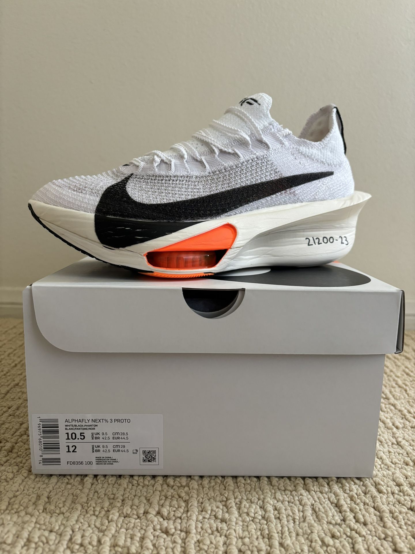 Nike Alpha Fly 3 Prototype Size 10.5 -$420