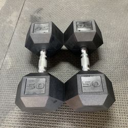 New Rubber Coated Dumbbells 