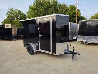 2027 New 5x10 SA Semi-Screwless Enclosed Trailer | Spoiler Package | .08 polycor | dexter axle | 1203 (BLACK)