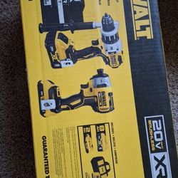Brand New Dewalt 20v Xr Brushless 3-Speed Hammer Drill And Impact Driver Combo Set Sealed Box $280