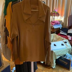 Aerie camel quarter-zip sweater.  Like New. 