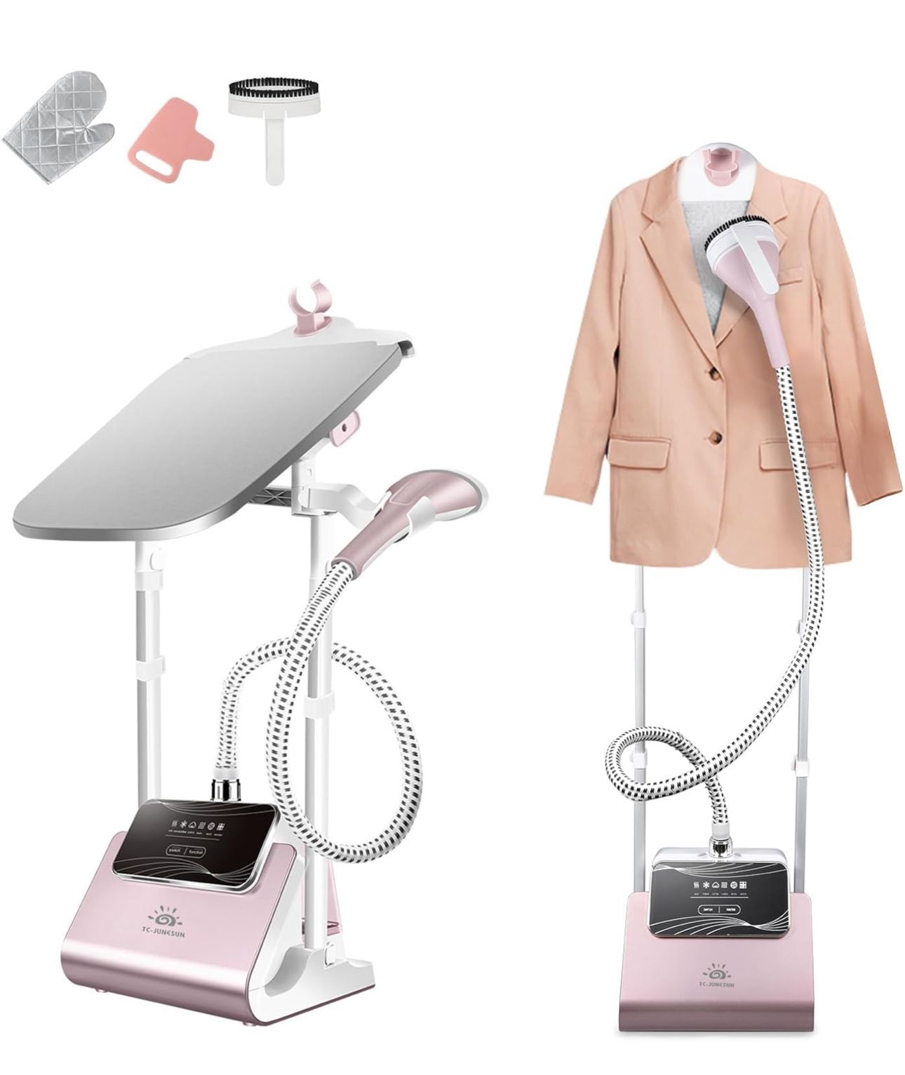 3-in-1 Steam Iron – Adjustable Angle and Height for Horizontal, Vertical, and Inclined Use, 6 Steam Levels, 2.5L Large Water Tank, 2100W Fast Heating,