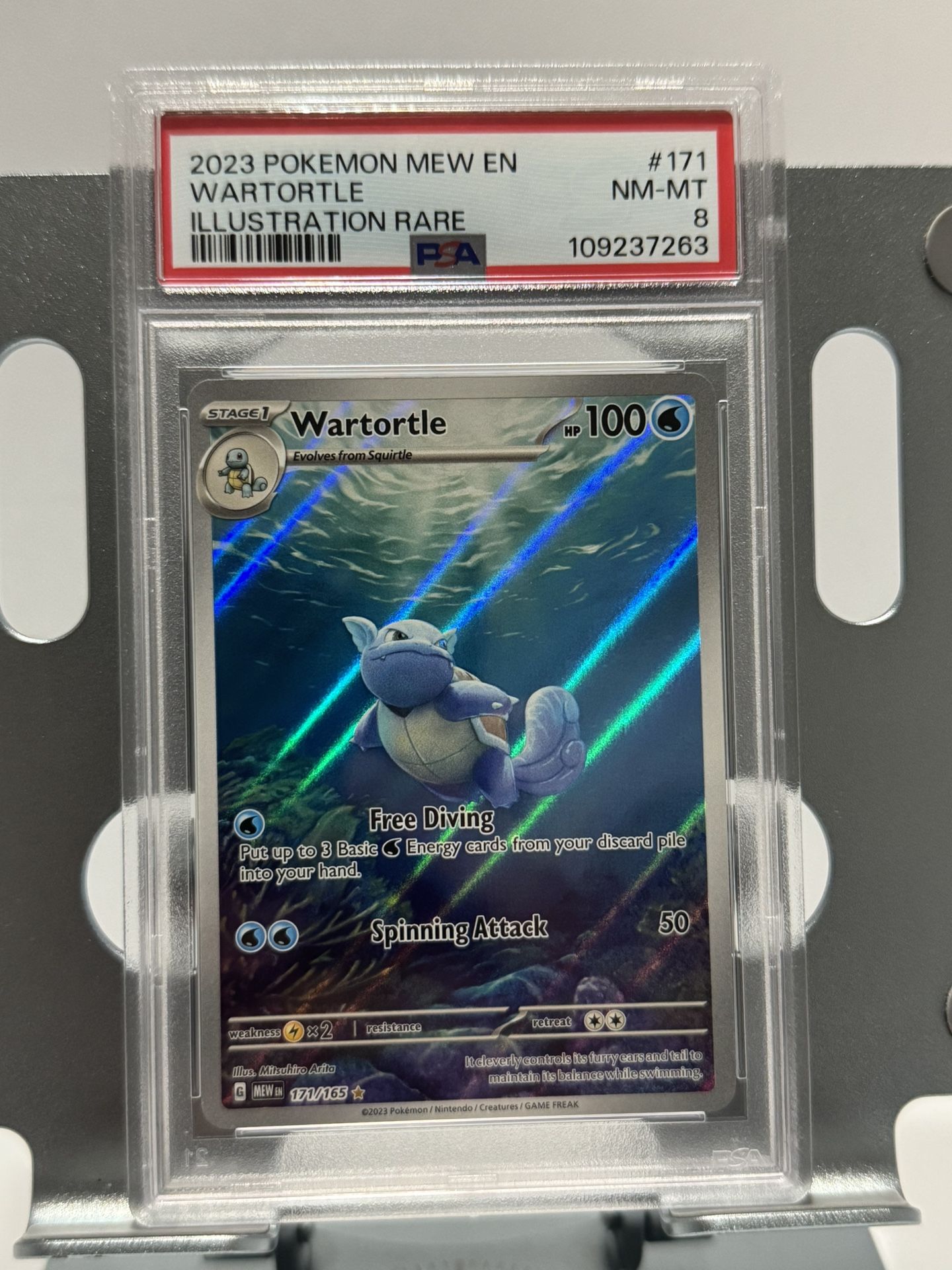 Pokémon Wartortle Scarlet Violet 151 PSA 8