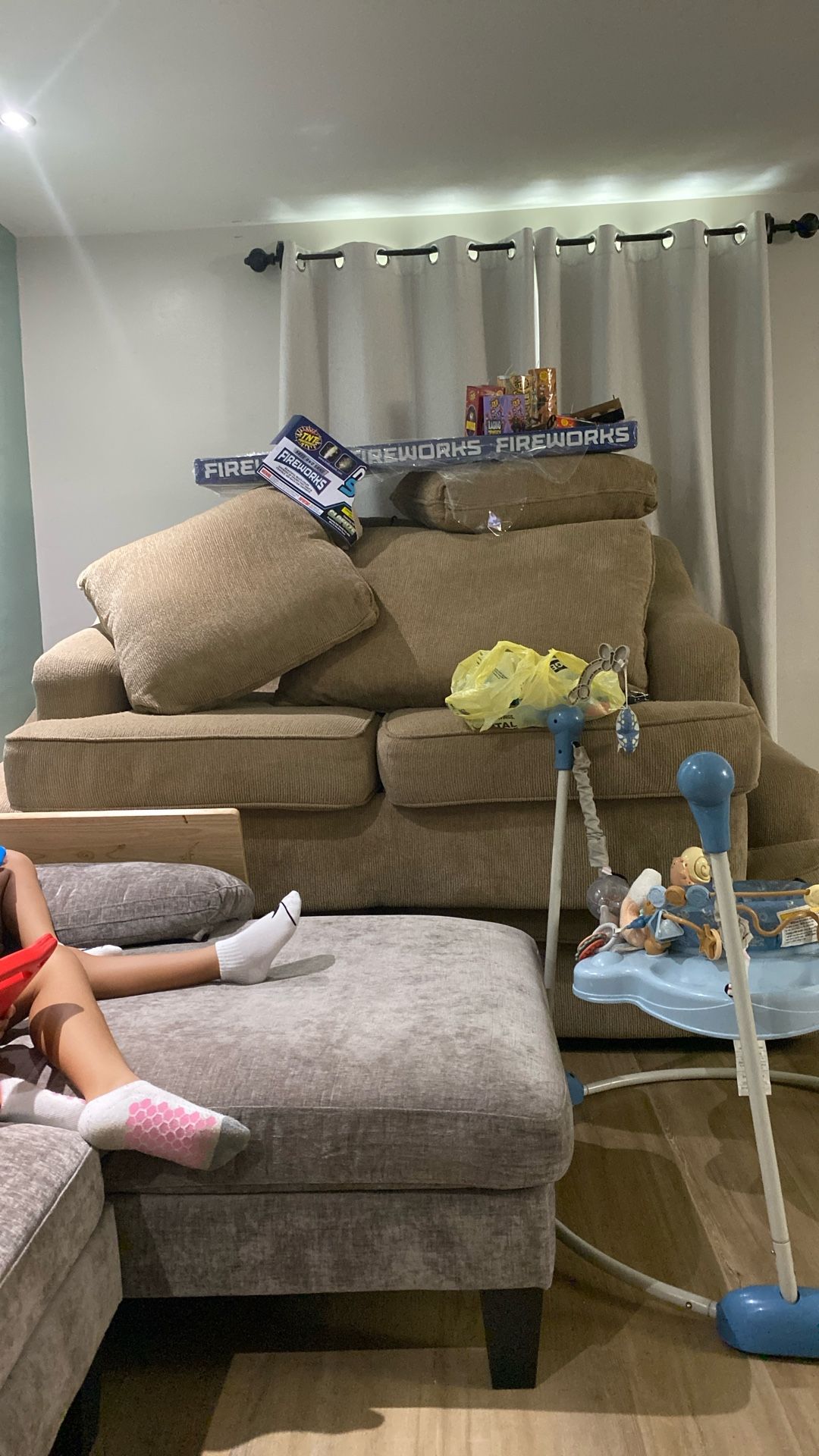 250$ Almost Brand New Couch (it’s Stacked On Top Of The Other Couch)