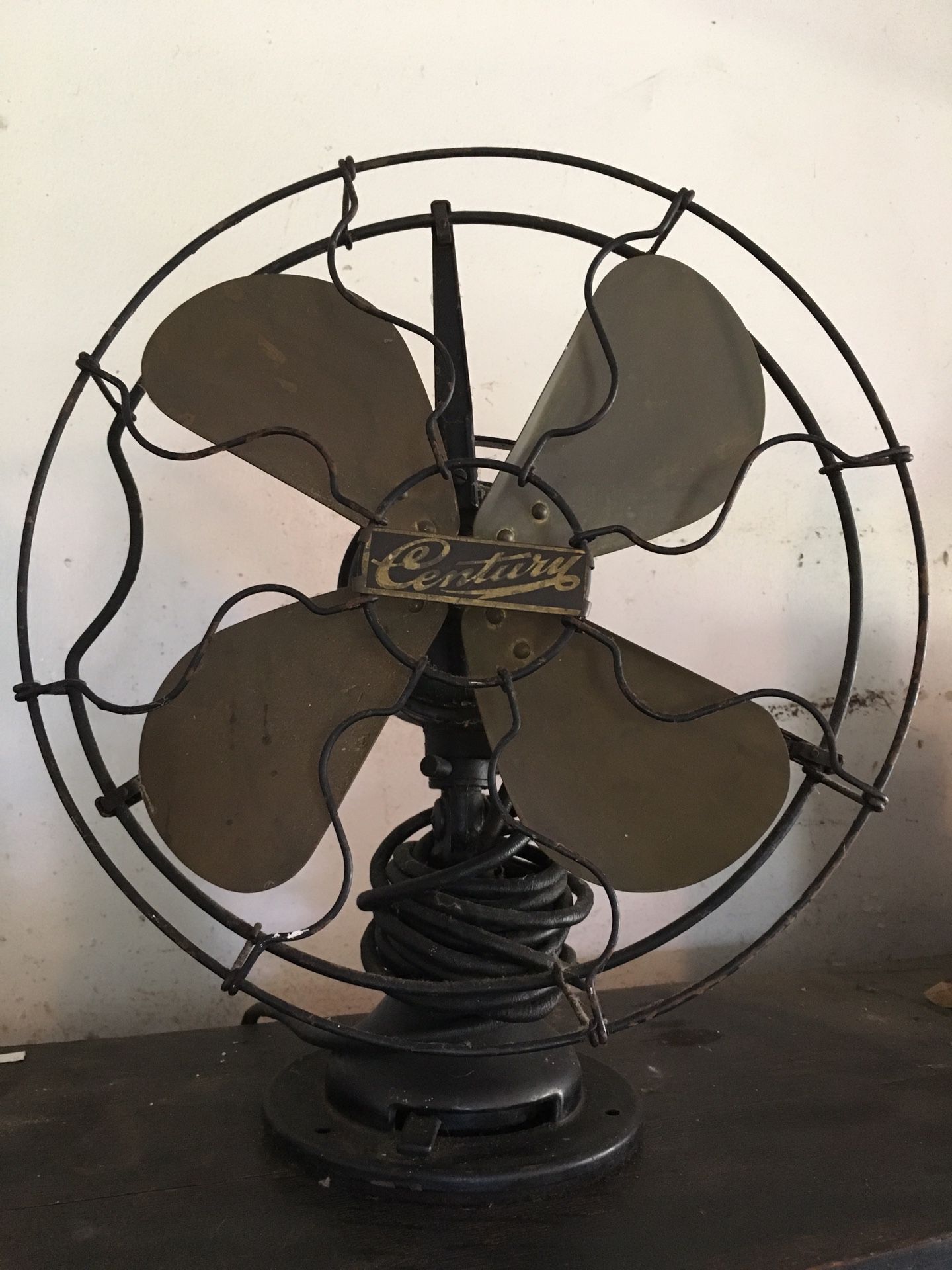 Antique Century 4 blade Electric fan